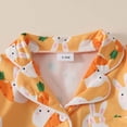 thumbnail image 6 of mgoYE Baby Girl Clothes 3 Month Baby Girl Boy Easter Outfit Newborn Long Sleeve Onesie Pattern Print One Piece Jumpsuit Romper Cute Spring Clothes(Orange,6-12 Months), 6 of 9