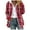 Red, variant on Homenesgenics Womens Coats and Jackets Clearance Fashion Woman Long Sleeve Open Front Loose Outerwear Printing Blouse Coat Tops Pockets Blouse