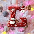 thumbnail image 5 of Surpdew 26 Letter Ornaments Christmas Tree Decoration Personalized Snowman Monogram Initial Letter M Alphabet For Tree Diy Craft Christmas Ornament, Hanging Name Tags For Xmas Tree Decor L, 5 of 6