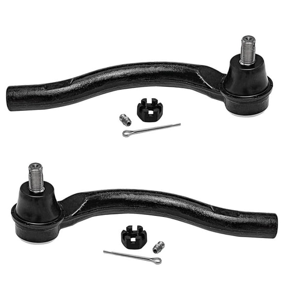 Detroit Axle - Front 2pc Tie Rods for 06-11 Honda Civic, 2 Outer Tie Rod Ends 2006 2007 2008 2009 2010 2011 Replacement
