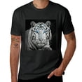 thumbnail image 2 of Black and White Tiger Blue Eyed Animal, Designed Shirt, Art Display, T-shirt Lover Gift Casual Breathable Men's, Women's, Boys', Girls', Children's, 2 of 4