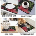 thumbnail image 5 of Exquisite Floral Coffee Mat 19.5x12in Colorful, Absorbent Mat for Drying Dishes, Coffee Drying Mat Adds a Burst of Color to Countertop Coffee Time, 5 of 7