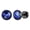 blue, variant on Stainless Steel Zircon Stud Earrings for Women Men, Sparkling Round Stones with Secure Spiral Back, Casual Minimalist Jewelry