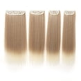 thumbnail image 1 of yeacher Natural-Looking Clip-In Hair Extensions Set - 22in Long Straight Synthetic Hairpieces, 190g Lightweight, Versatile Styling for Daily Wear, Model NFP1012-5, 1 of 6