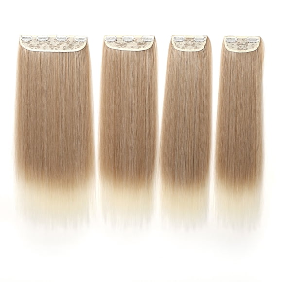 4PCS Long Straight Hair Extension Clips Set for Women Clip In Natural Looking Wig Pieces Easy to Wear 22in Length 190g Weight for Layered Hairstyle Daily Wear