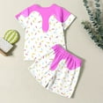 thumbnail image 6 of YuYuBao Toddler Girls Outfits Sets Summer Ice Cream Print Short Sleeve Tshirts And Shorts Playwear Daily 2 Piece Outdoor Kids Girls Sports Clothing, 4-5 Years, 6 of 6