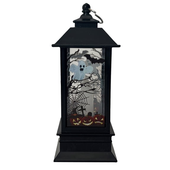 Clearance! Halloween Lanterns Decoration 2"X2"X5.1" Height Retro Hanging Lamp Halloween Witch Flameless Candle Holder With Transparent Pumpkins Lantern Gift For Home Trick Or Treat Party Supplies