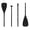 Midnight Black, variant on Suodoka Retractable SUP Paddle Aluminum Alloy Stand Up Paddle Board Portable Premium Kayak Paddles for Flat Water 86.6 inches / 220 cm