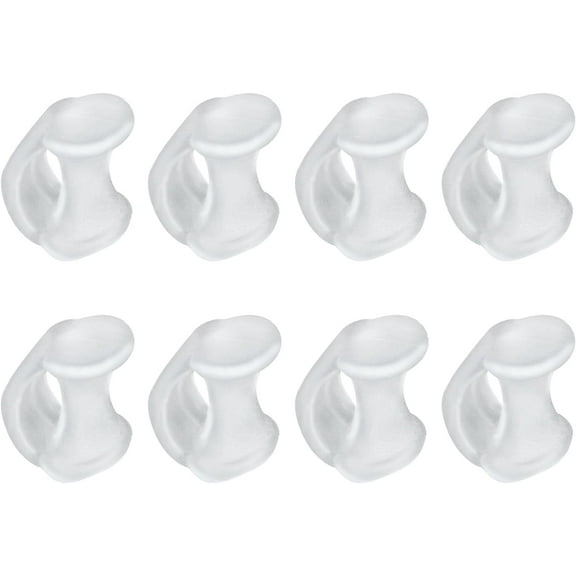 Gel Toe Separator for Overlapping Toes - 8 PCS Clear Silicone Little Toe Spacers to Correct Your Toes, Soft Gentle Pain Relief Gel Toe Straighteners for Hallux Valgus, Hammer Toe, Bunion