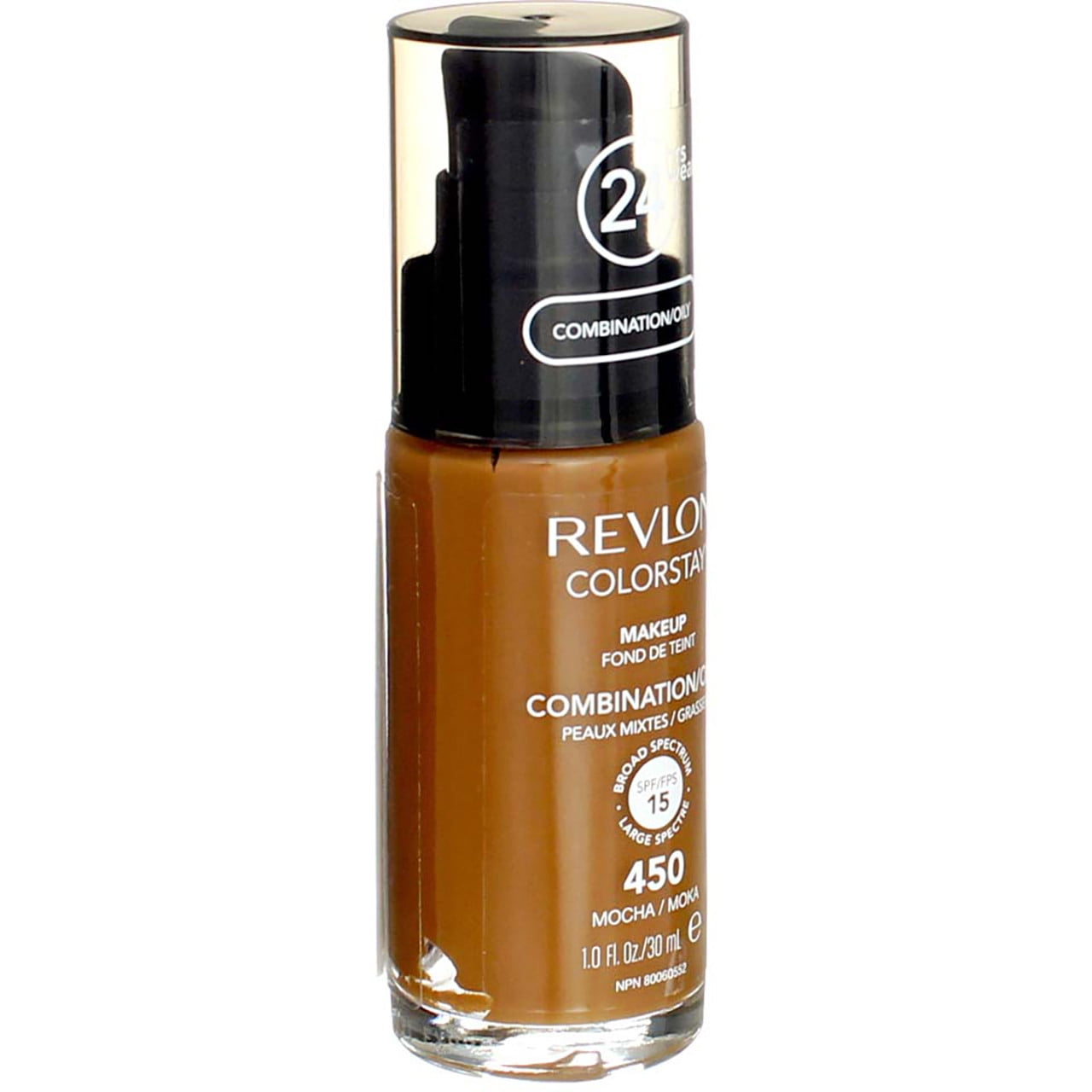 Revlon Colorstay for Combo/Oily Skin Makeup, Mocha [450], 1 oz (Pack of 2)