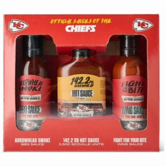 Chiefs Sauce Gift Pack, BBQ, Hot, and Wing Sauce Variety, 3 Count