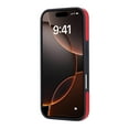 thumbnail image 4 of Compatible With iPhone 16 Pro Phone Case,With Retractable Invisible Kickstand,Logo View Designing,PU Leather Shockproof Rugged Anti-fall Heavy Duty Thin Fit Phone Case Cover,Red, 4 of 8