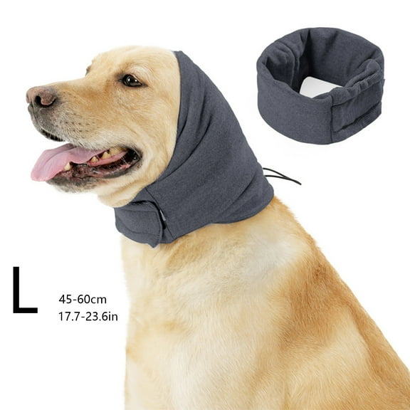 Dog Calming Hoodie, Anxiety Relief Winter Warm Hood for Dogs, Adjustable Noise Canceling Calming Hoodie with Thick Fabric Stress Relief Gift, Gray