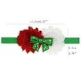thumbnail image 3 of Odeerbi Toddler Headbands Baby Boys Girls Cute Headbands with Bows Christmas Headband Two Raw-edged Flowers Glitter Bowknot Elastic Hairband Kids Hair Accessories White, 3 of 5