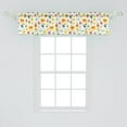 thumbnail image 2 of Ambesonne Nursery Window Valance, Image with Summer Related Smiling Characters Depicted in Cartoon Style, Curtain Valance for Kitchen Bedroom Decor with Rod Pocket, 54" X 12", White and Multicolor, 2 of 3
