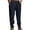 Navy, variant on GrmtClth Men Daily Vacation Corduroy Side Stripe Straight Trousers Elastic Drawstring Waist Baggy American Retro Casual Walking Pants Khaki L