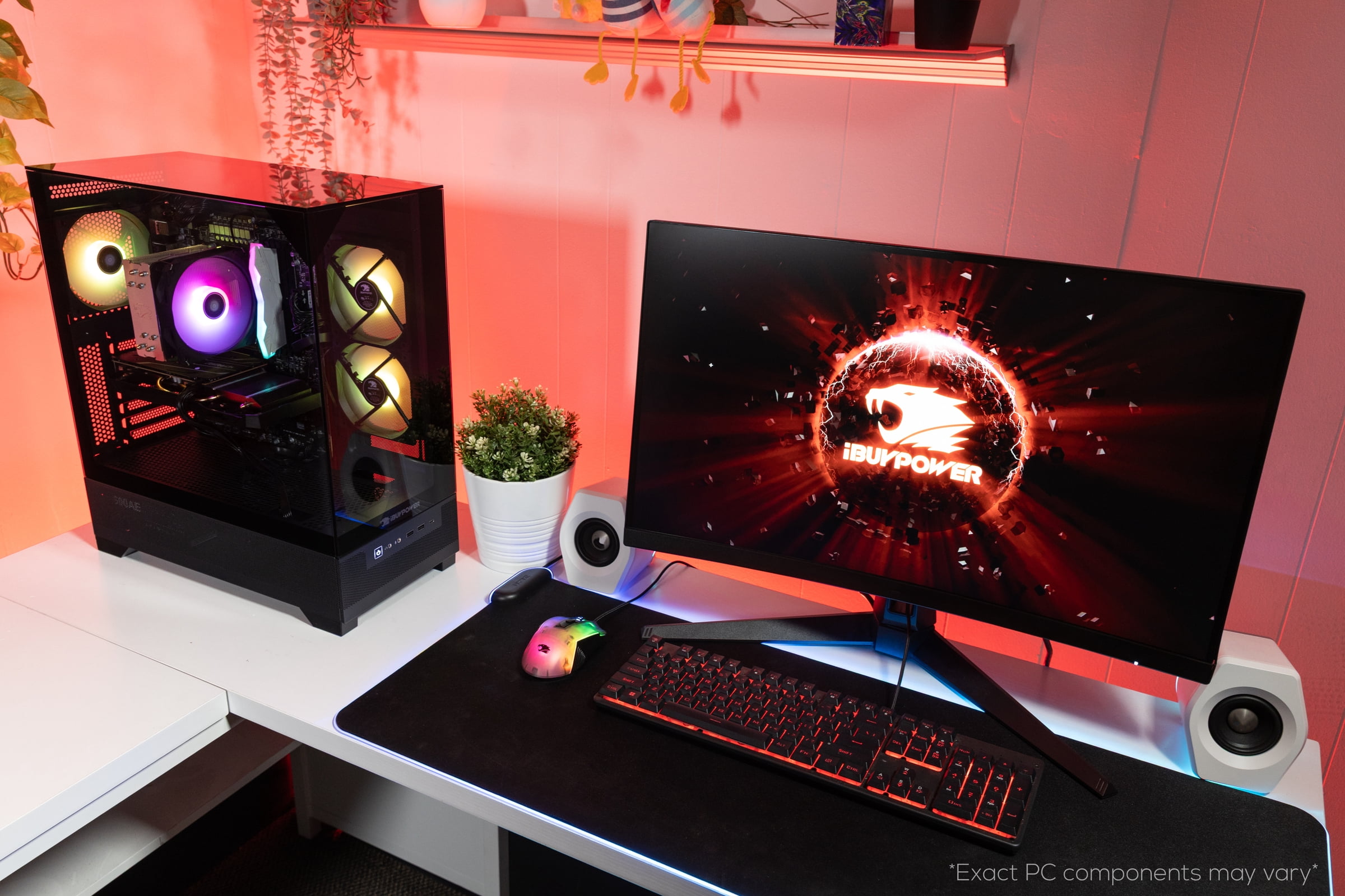 iBUYPOWER Element SE ESA7N56T01 Gaming PC Desktop - AMD Ryzen 7 8700F, NVIDIA GeForce RTX 5060Ti 8GB , 32GB DDR5 RGB 5200MHz RAM, 1TB NVMe SSD, Windows 11 Home