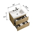 thumbnail image 3 of 24 - inch Vanity Size - Three Predrilled Faucet Holes - Bathroom Setup - Convenient & Functional Product, 3 of 6