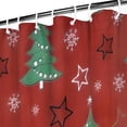 thumbnail image 3 of Red Christmas Tree Pattern Shower Curtain 72"x72" ,Bathroom Decorative Shower Curtains Set with 12 Hooks,Modern Waterproof Washable Shower Curtain, 3 of 6