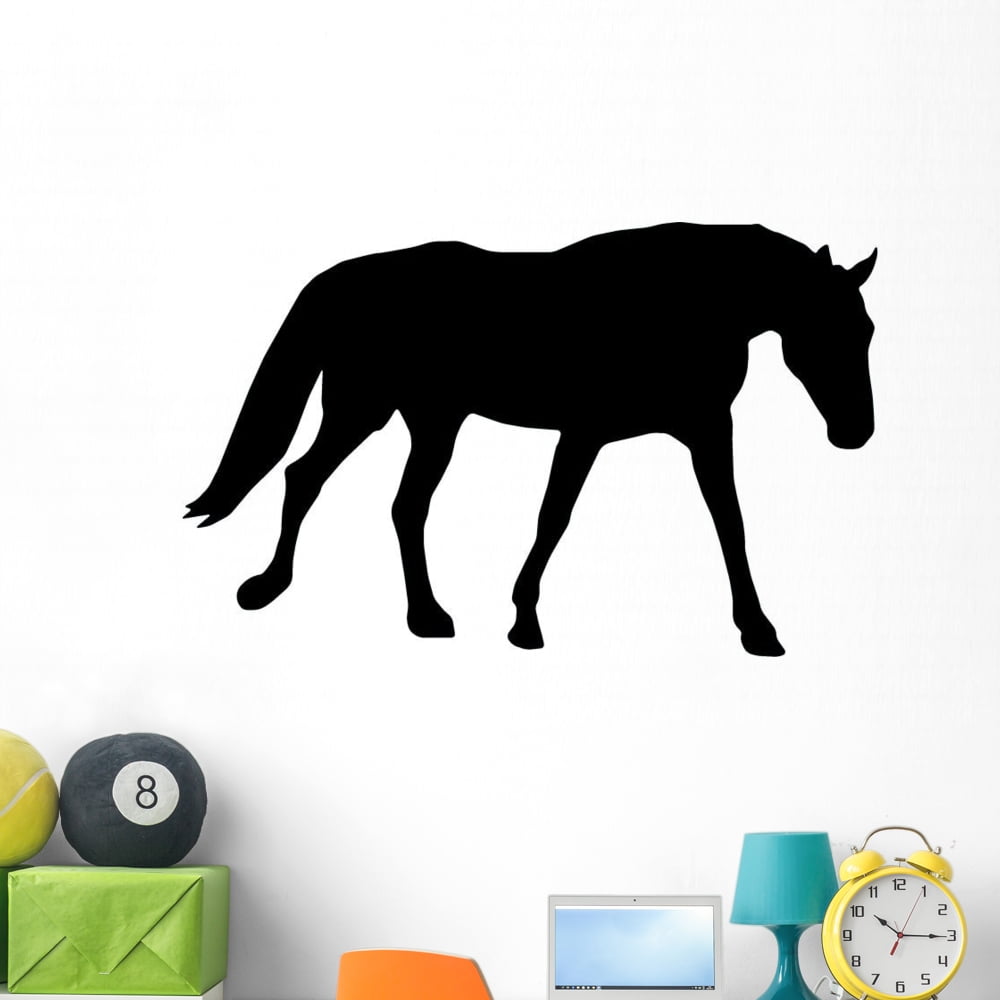 Horse Silhouette Wall Decal Sticker, Wallmonkeys Peel & Stick Vinyl