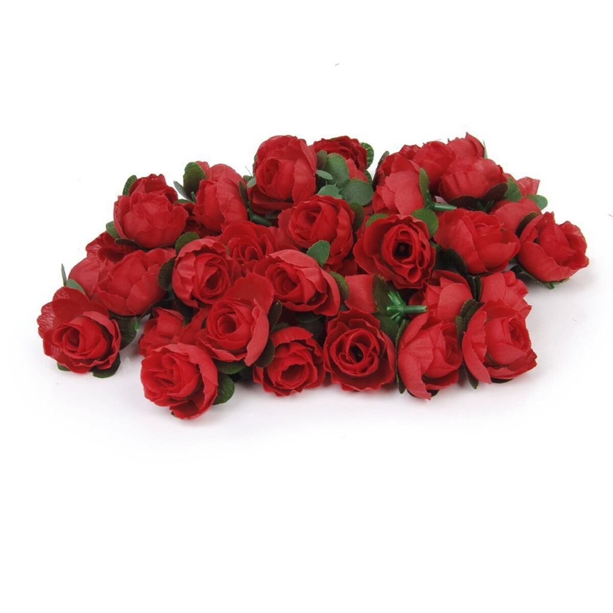 50pcs 3cm Artificial Roses Flower Heads Wedding Decoration (Red
