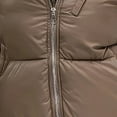thumbnail image 2 of Women's Autumn and Winter Fashion Outdoor Solid Color Zipper Hooded Warm Thick Coat, 2 of 8