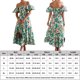 thumbnail image 2 of Vestido Vestido midi de línea A para mujer, vestido cómodo con estampado floral, vestido largo elegante y fluido Ygjytge Verde T S para Mujer, 2 of 9