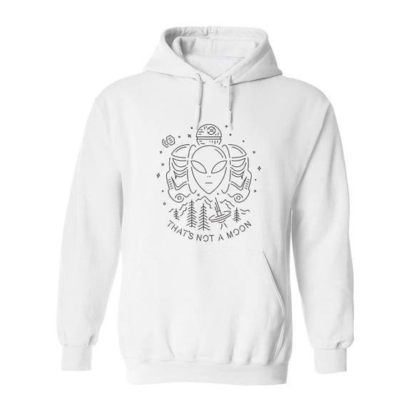 That's Not A Moon Graphic Hoodie Men -Image by Shutterstock, Male Medium