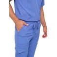 thumbnail image 7 of M&M SCRUBS Men's Scrub Set – Stretch V-Neck Multi-Pocket Mens Medical Uniform Scrubs Top & Cargo Pants (Ceil Blue, Small), 7 of 7