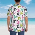 thumbnail image 6 of Balery Funny Chicken Print Men's Hawaiian Shirts Short Sleeve Beach Shirt Relaxed Fit Vacation Button Down Shirts-Small, 6 of 9