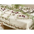 thumbnail image 2 of Fennco Styles Embroidered Holly Design Christmas Linen Blend Cloth Napkins 20 x 20 Inch, Set of 4, 2 of 2