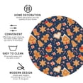 thumbnail image 3 of Honeii Gingerbread Delights Print Leather Coaster Set of 4, Ideal for Safeguarding Your Furniture from Drinks Spills and Effortless Cleanup-Round Shape, 3 of 6