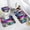 A003 Rainbow -Multicolorful, variant on Bath Set - 3 Piece Thick Non-Slip Money Mat & Mats, Extra Soft & Absorbent, Washable Toilet Runner for Bathroom Decor