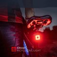 thumbnail image 2 of Luz trasera de bicicleta inteligente, luz de freno de bicicleta ultrabrillante, recargable por USB, luces LED impermeables, luz trasera, 2 of 11