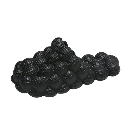 

Jtckarpu Bubble Slides Slippers for Women Men Non-Slip Spa Shower Sandals Reflexology Funny Lychee Bubble Unisex Super Soft Sandals