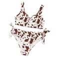 thumbnail image 1 of Traje de baño sexy para mujer Traje de baño de bikini con estampado de vaca dividida Fridja nalpqowj23617, 1 of 4