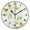 Black, variant on Magnolia Blooms Pattern Wall Clock Modern Small Clock Black Hands for Office, Home, Bedroom,School 9.84in