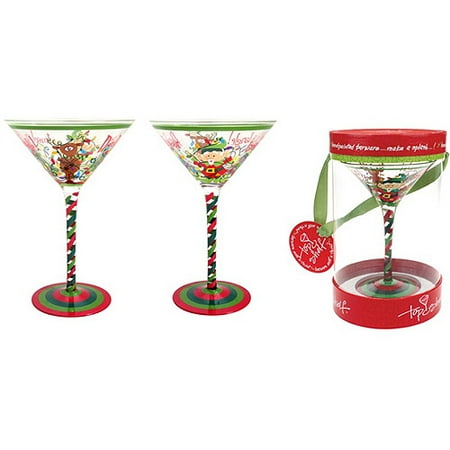 Top Shelf Don't Get Your Tinsel in a Tangle Martini Glass