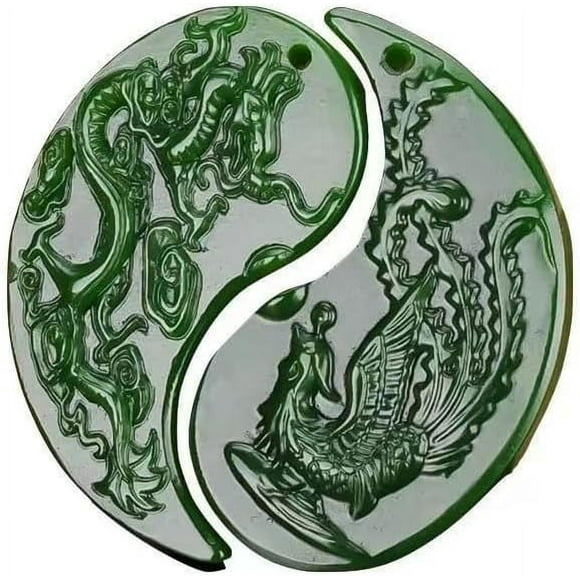 HAHDAXIA Dragon and Phoenix Yin Yang Pendant Necklaces for Couples