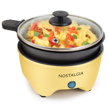 Nostalgia MSK5YW MyMini Personal Electric Skillet & Rapid Noodle Maker, Yellow