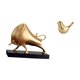 thumbnail image 1 of Estatua abstracta de escultura de buey y pájaro para decoración del hogar, adorno de mesa, figura de ganado única para sala de estar, dormitorio, ofic, 1 of 8