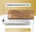 thumbnail image 6 of Case Yard Wooden Case Outside Soft TPU Silicone, Slim Fit Shockproof Wood Protective Phone Cover for Girls Boys Men and Women, Supports Wireless Charging Flower Paisley Design case for iPhone-8-Plus, 6 of 7