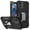 Black, variant on For Motorola Moto G Play 2024 Hybrid 2 in 1 Hard PC TPU Heavy Duty Rugged Bumper Shockproof with Magnetic Ring Kickstand Phone Case Cover by Xpression - Black