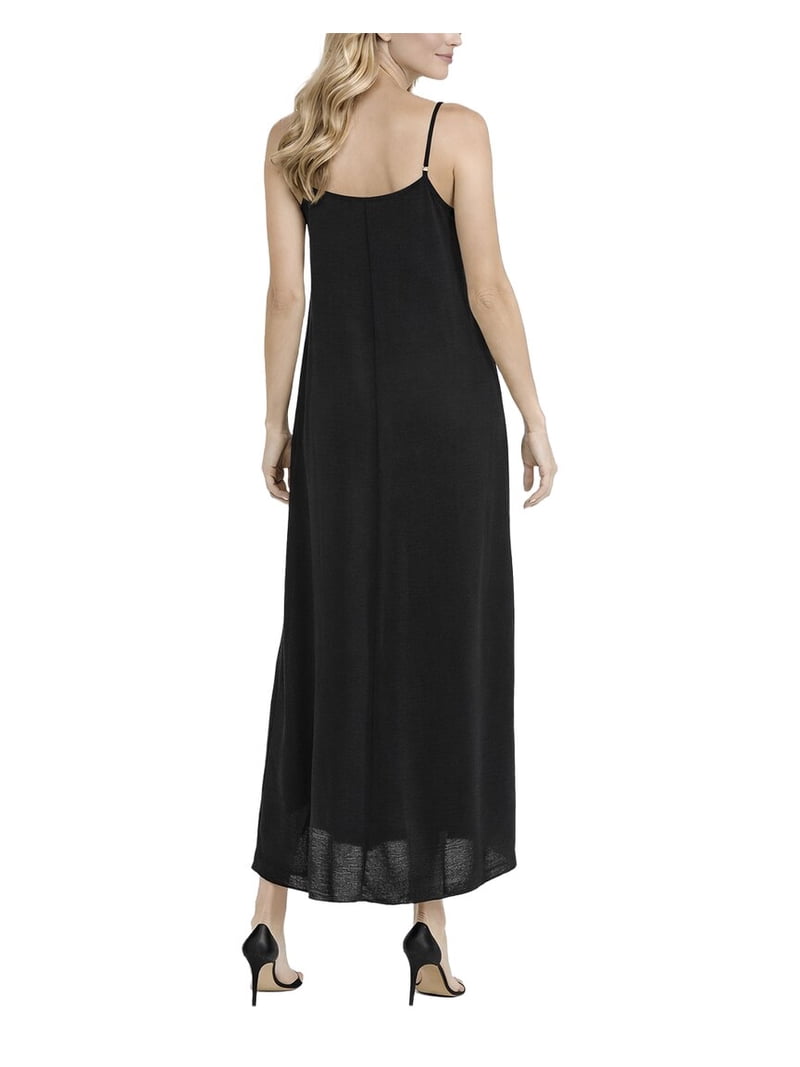 tash and sophie black dress + womens Spaghetti Strap Airflow Dress, s, Gem embellished mesh slip Classy Evening Shoes 5% elastane. Color:True Black