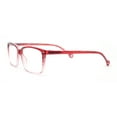 thumbnail image 3 of Stylish Classic Thin Plastic Rectangular Horn Rim Reading Glasses Red +1.50, 3 of 4