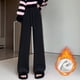 thumbnail image 3 of Pantalones de pierna ancha Gibobby para mujer cintura alta elástica en la espalda negro M, 3 of 5