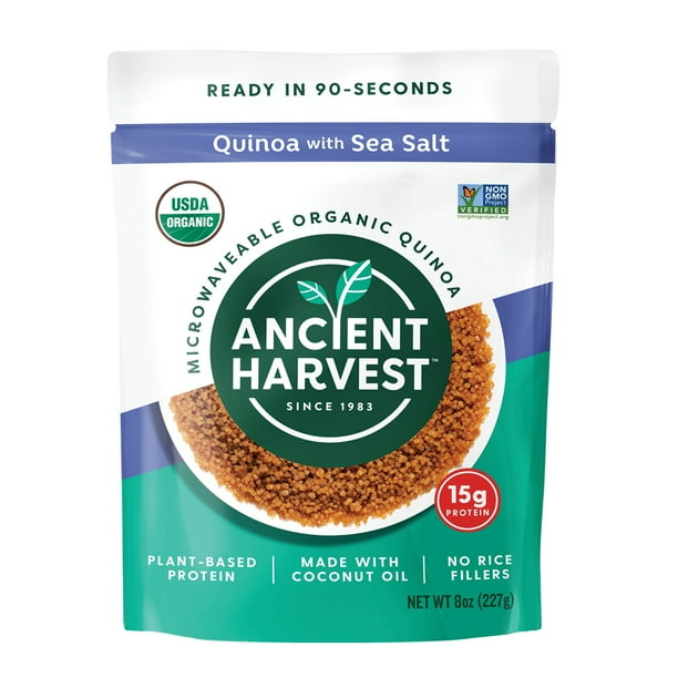 Ancient Harvest Microwavable Organic Quinoa, Sea Salt 8 Oz Walmart