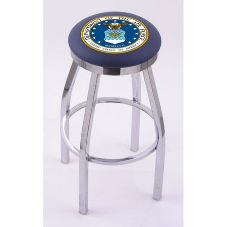 Holland Bar Stool US Military 25'' Swivel Bar Stool with Cushion