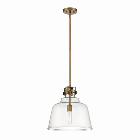 Designers Fountain Porter 1 Light Old Satin Brass Pendant, D246M-15P-OSB