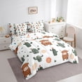 thumbnail image 3 of Homewish Kids Children Cartoon Highland Cattle Bedding Comforter Set 7-Piece,Botanical Green Cactus King Bedding Sets,Kawaii Western Farmhouse Animal Ultra Soft Bed Sheets,Luxury Bedroom Decor, 3 of 8